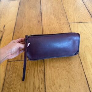Vintage Coach Rare Burgundy Clutch 9455